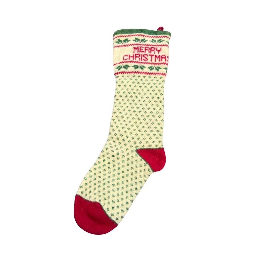 Vintage Specialties in Wool Merry Christmas Stocking